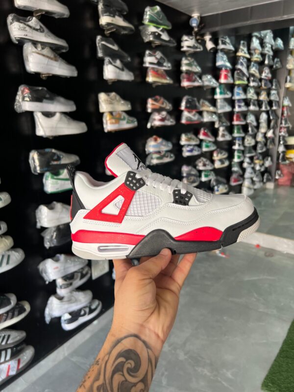 Branded Jordan Retro 4 1st Copy (White and Red)