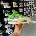Branded Jordan Retro 4 1st Copy Shoes (Green)