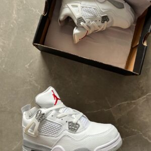 Jordan Retro 4 Shoes for Girls - White