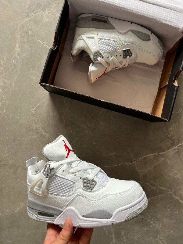 Jordan Retro 4 Shoes for Girls - White