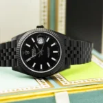 Copy Rolex Watch Date-Just Black for Men - Premium 7AAA Quality