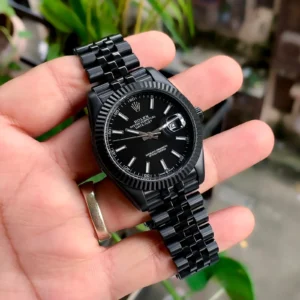 Copy Rolex Watch Date-Just Black for Men - Premium 7AAA Quality
