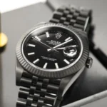 Copy Rolex Watch Date-Just Black for Men - Premium 7AAA Quality