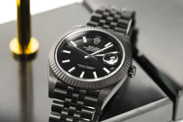Copy Rolex Watch Date-Just Black for Men - Premium 7AAA Quality