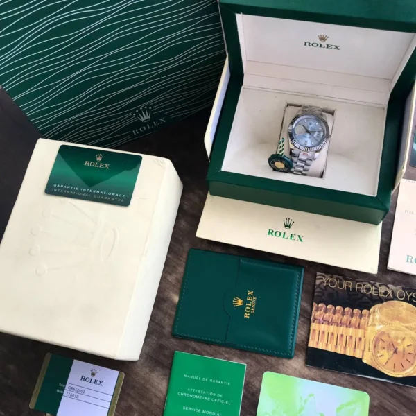 Copy Rolex Watch Day Date SkyBlue for Men - Affordable Luxury