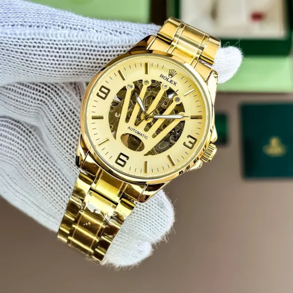 Rolex 1st Copy Watch Classic Golden Automatic for Men