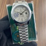 Rolex 1st Copy Watches Day Date Marble Brown for Men