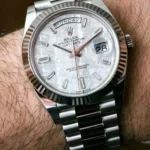 Rolex 1st Copy Watches Day Date Marble Brown for Men