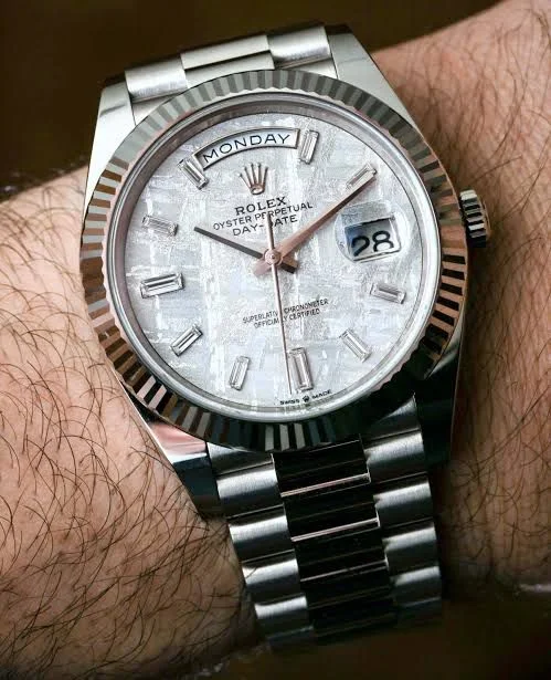 Rolex 1st Copy Watches Day Date Marble Brown for Men