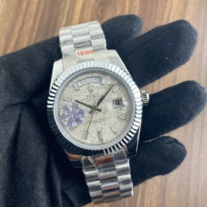 Rolex 1st Copy Watches Day Date Marble Brown for Men