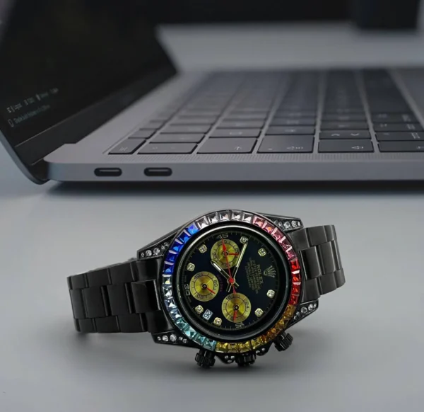 Rolex First Copy Watch Black Venom Rainbow for Men