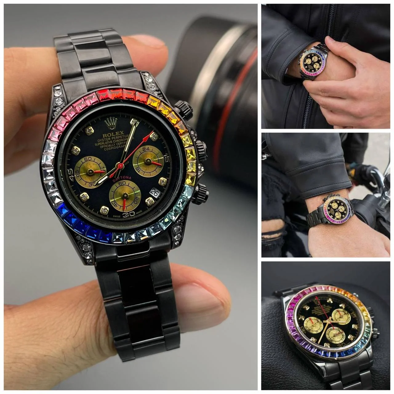 Rolex First Copy Watch Black Venom Rainbow for Men (3) Rolex First Copy Watch Black Venom Rainbow for Men