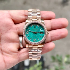 Rolex First Copy Watch Green Dial for Men - Premium Quality