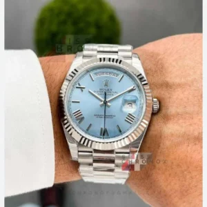 Rolex Watches First Copy Day Date Sky Blue for Men