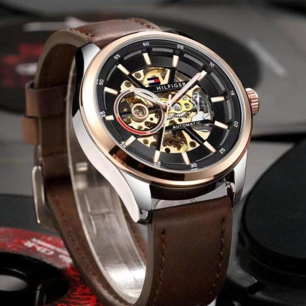 Tommy Hilfiger Watch For Men - Black & Grey Rubber Strap
