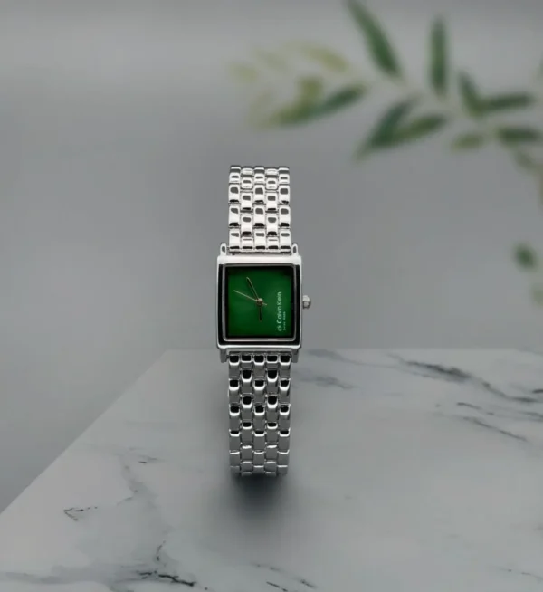 Calvin Klein Girls First Copy Watch - Green Dial with Silver Bracelet