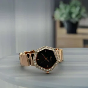 DIOR First Copy Watch - Gold & Black for Women WeftKart
