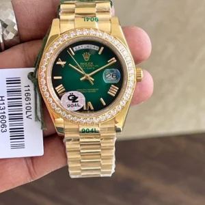 Duplicate Rolex Watches Day-Date Ring Diamond for Men