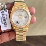 Duplicate Rolex Watches Day-Date Ring Diamond for Men