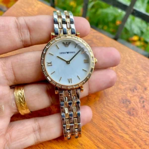 Emporio Armani For Her First Copy Watch - Two-Tone Gold & Silver Band