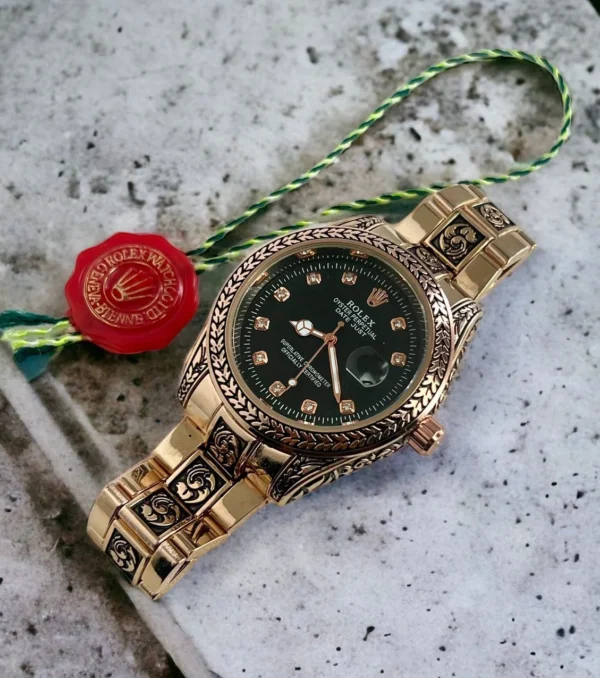 Hand Engraved Rolex Watch