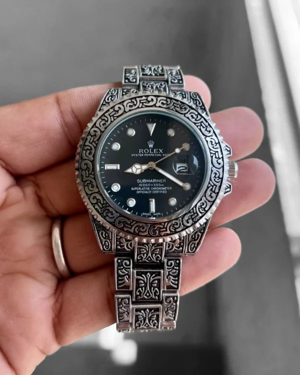 First Copy Hand-Engraved Rolex Watch