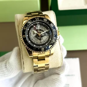 First Copy Rolex GMT Master with Black Skeleton Dial