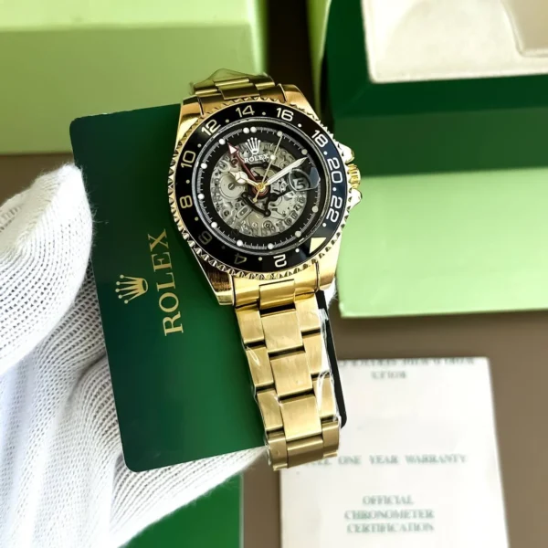First Copy Rolex GMT Master with Black Skeleton Dial