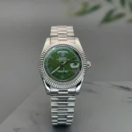 First Copy of Rolex Watches - Day-Date Green Dial for Men
