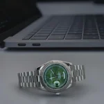 First Copy of Rolex Watches - Day-Date Green Dial for Men