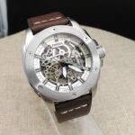 Fossil Modern Machine Automatic Skeleton Dial Brown Leather Men's Watch - ME3083