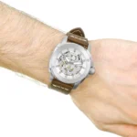Fossil Modern Machine Automatic Skeleton Dial Brown Leather Men's Watch - ME3083