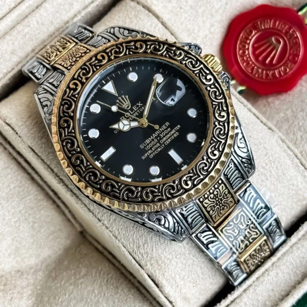 Hand Engraved Rolex Watch - First Copy