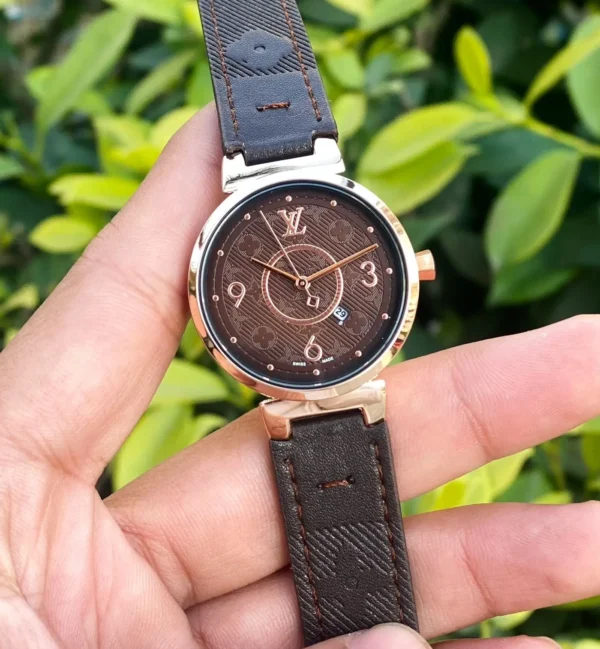 Louis Vuitton For Her First Copy Watch - Rose Gold Stainless Steel Case