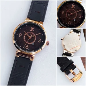 Louis Vuitton For Her First Copy Watch - Rose Gold Stainless Steel Case
