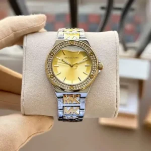 Michael Kors MK7406 Gold & Silver First Copy Watch - 31mm Square Face
