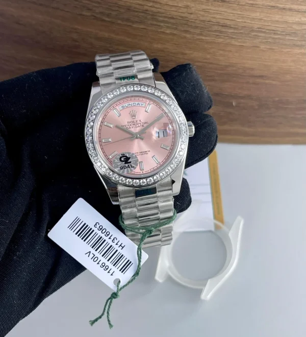 Rolex 1st Copy Watch Day-Date Ring Diamond for Men