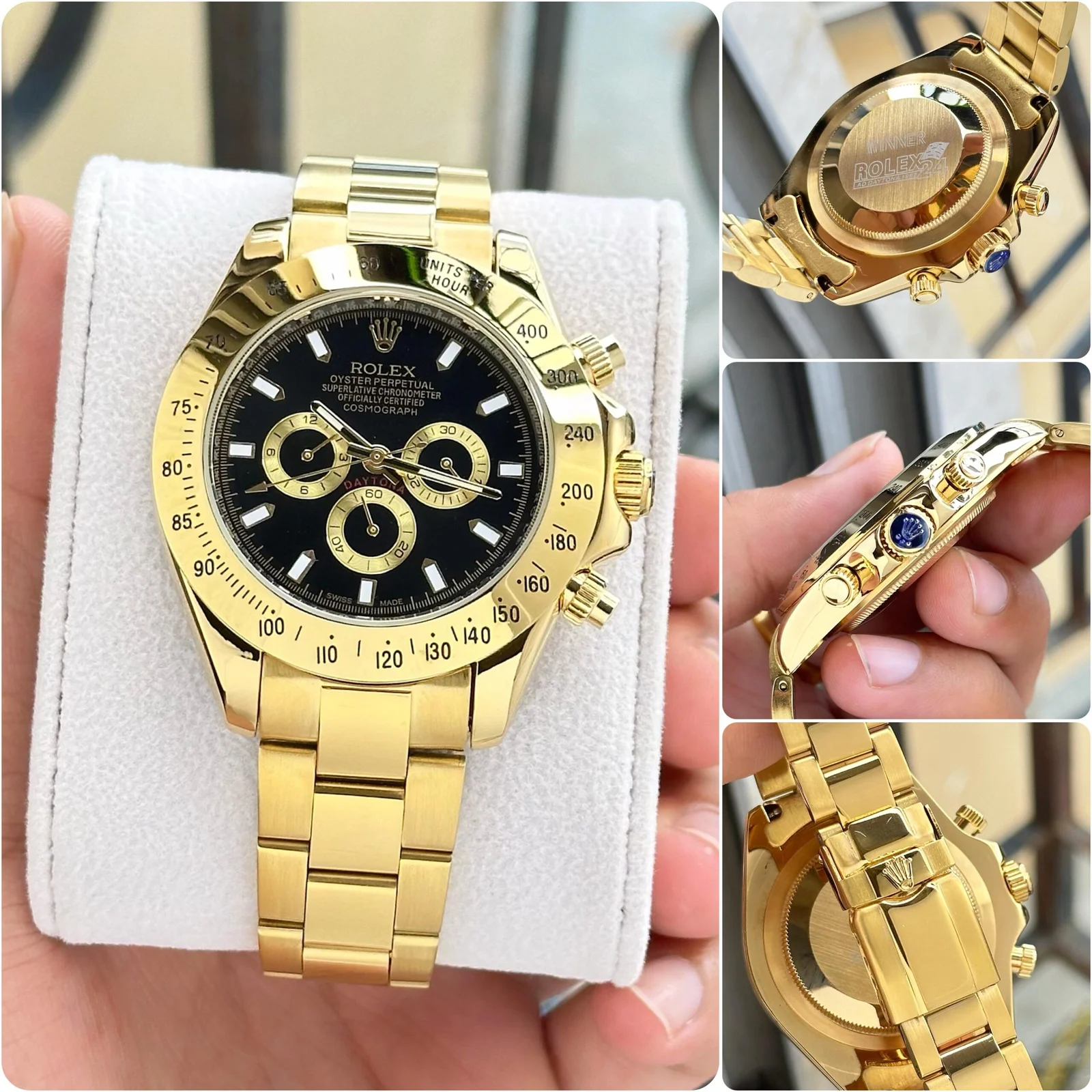 Rolex First Copy Watches Daytona Golden for Men (3) Rolex First Copy Watches Daytona Golden for Men