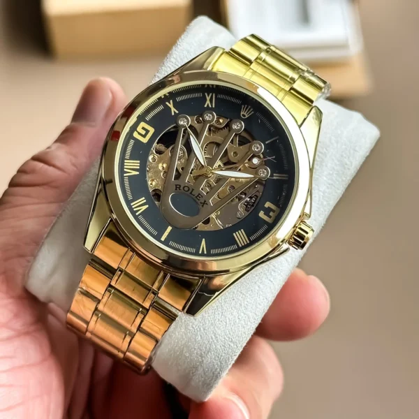 Rolex Golden Automatic Watch – First Copy