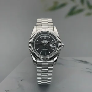 Rolex Watch 1st Copy Day-Date President Black Dial for Men