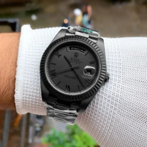 Rolex Watch Copy Day-Date Dark Black for Men