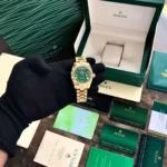 Rolex Watch with Indian Day-Date Green Dial for Men
