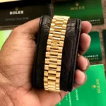 Rolex Watch with Indian Day-Date Green Dial for Men