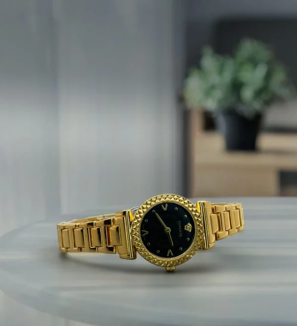 Versace VR Golden First Copy Watch - Ladies Quartz with Sapphire Glass