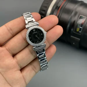 Versace VR Silver First Copy Watch for Ladies - Elegant Design