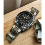 Buy Classy Fossil Round Dial Auto Watch Silver Black Watch For Men (SHH04680)