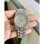 Buy Classy Rolex Arabic Silver Diamond Watch For Men (SHH04699)
