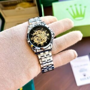 Buy Premium Rolex Auto Gold-TT-Silver Watch (APS87)