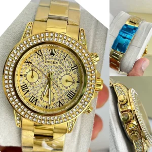 Buy Stylish Rolex Diamand Gold Watch For Men (AFW02)