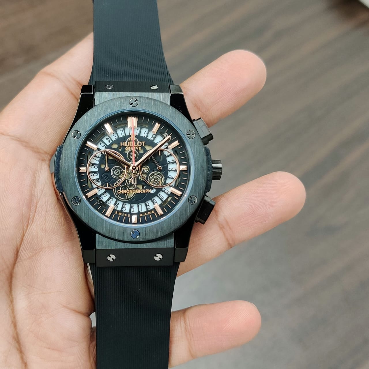 Hublot Black Chronograph First Copy Watch Hublot Black Chronograph First Copy Watch